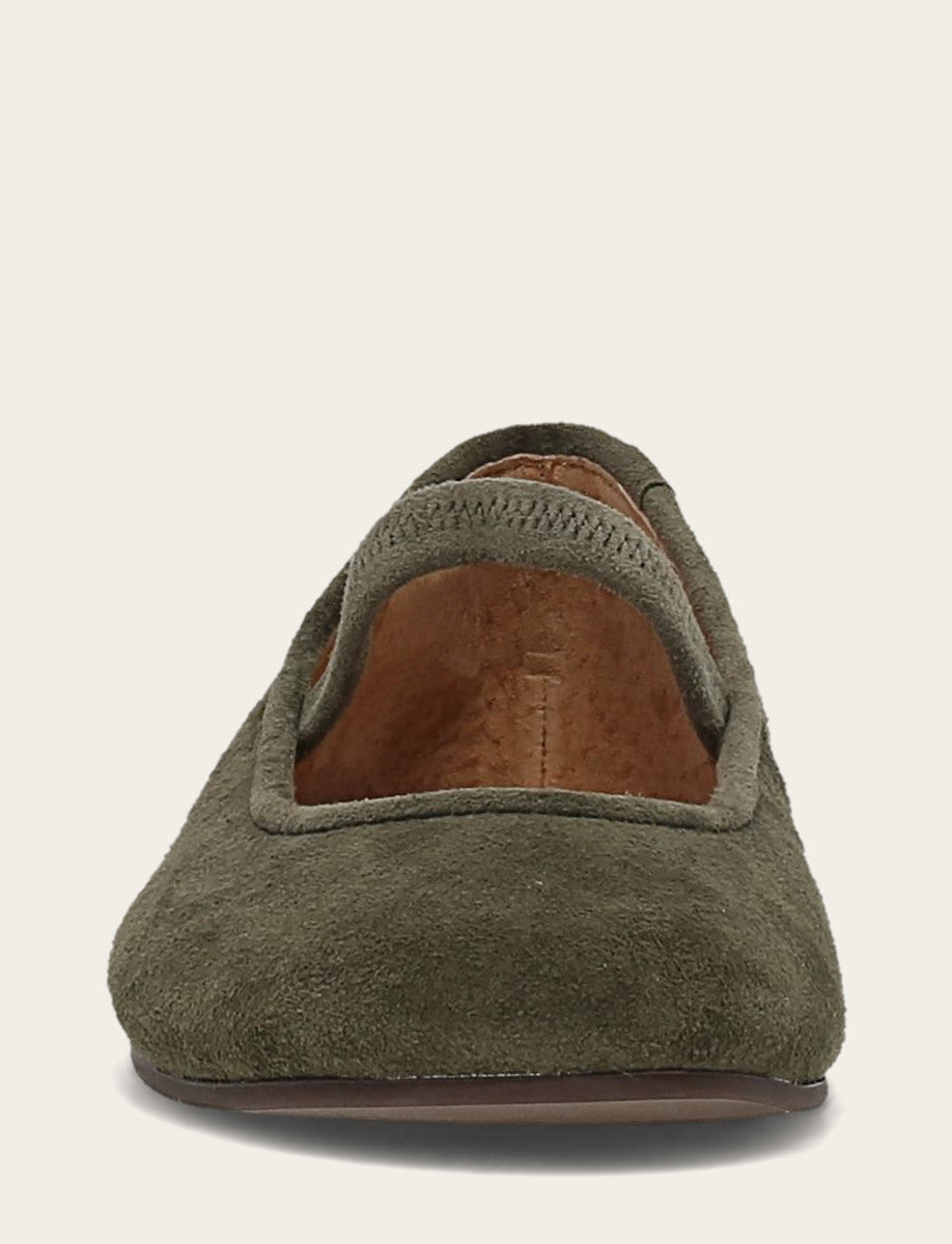 Dark Olive Flats & Mules Frye Women's Dark Olive Emma Elastic Mary Jane Shoe