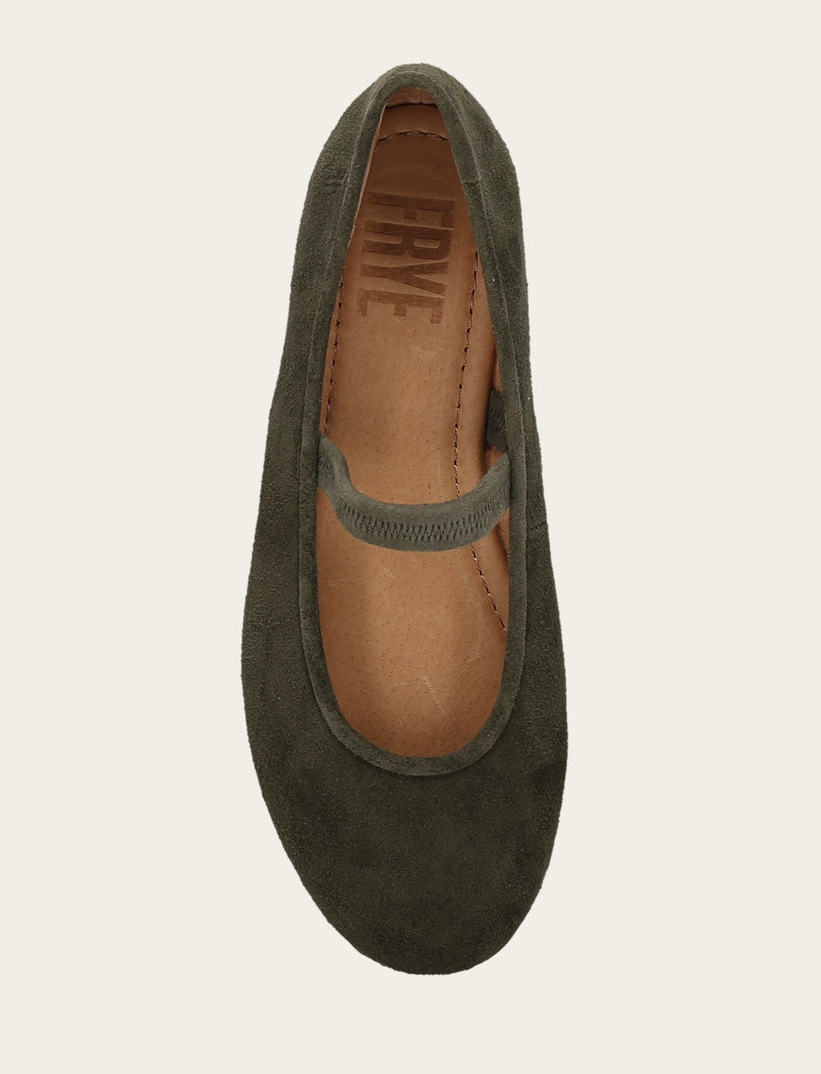 Dark Olive Flats & Mules Frye Women's Dark Olive Emma Elastic Mary Jane Shoe