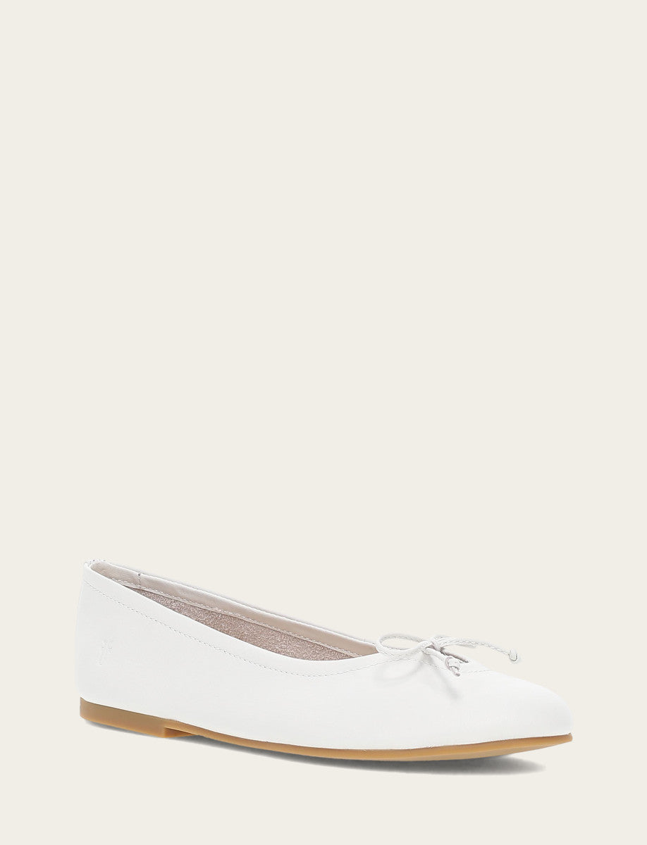 White Flats & Mules Frye Women's White Emma Ballet Flats