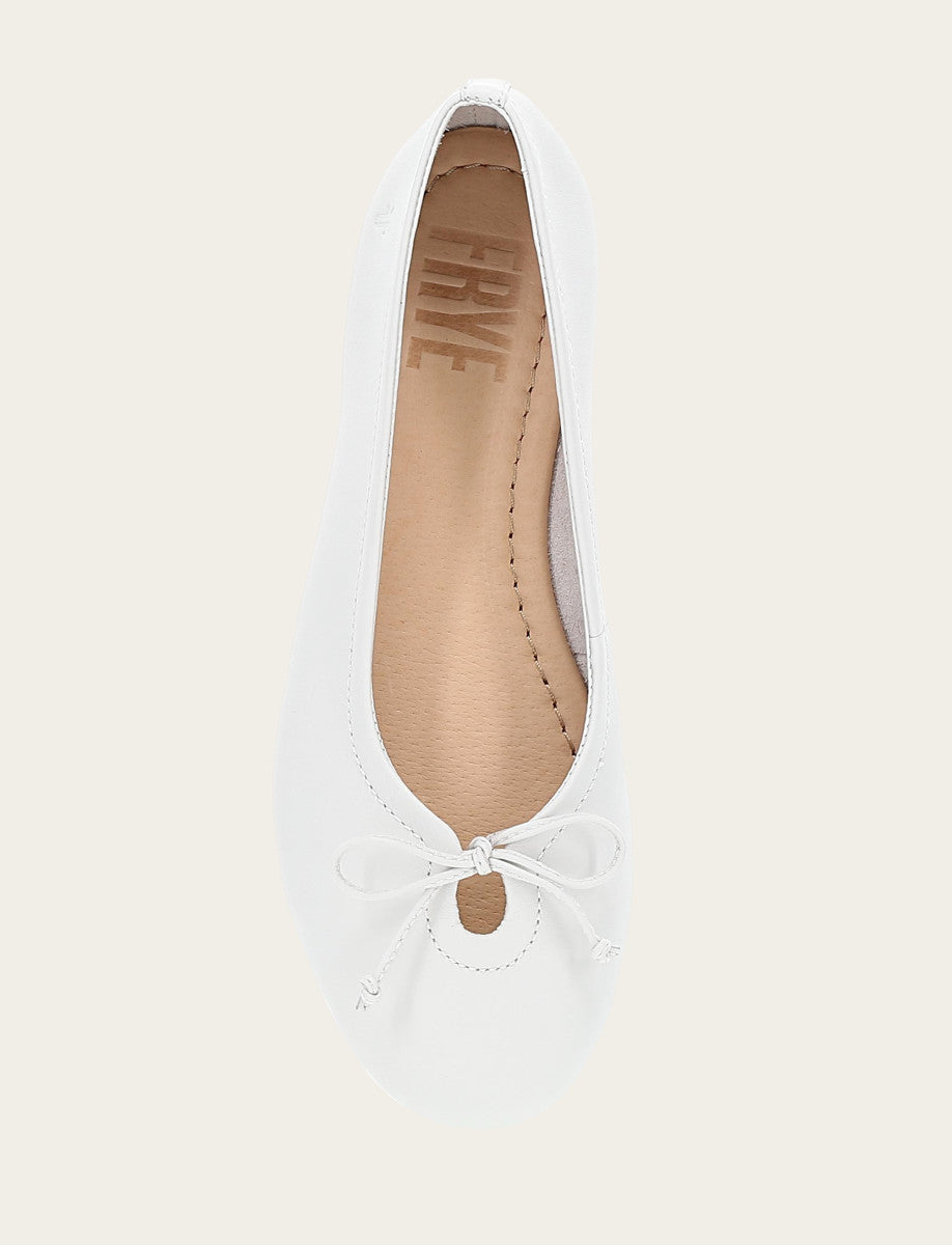 White Flats & Mules Frye Women's White Emma Ballet Flats