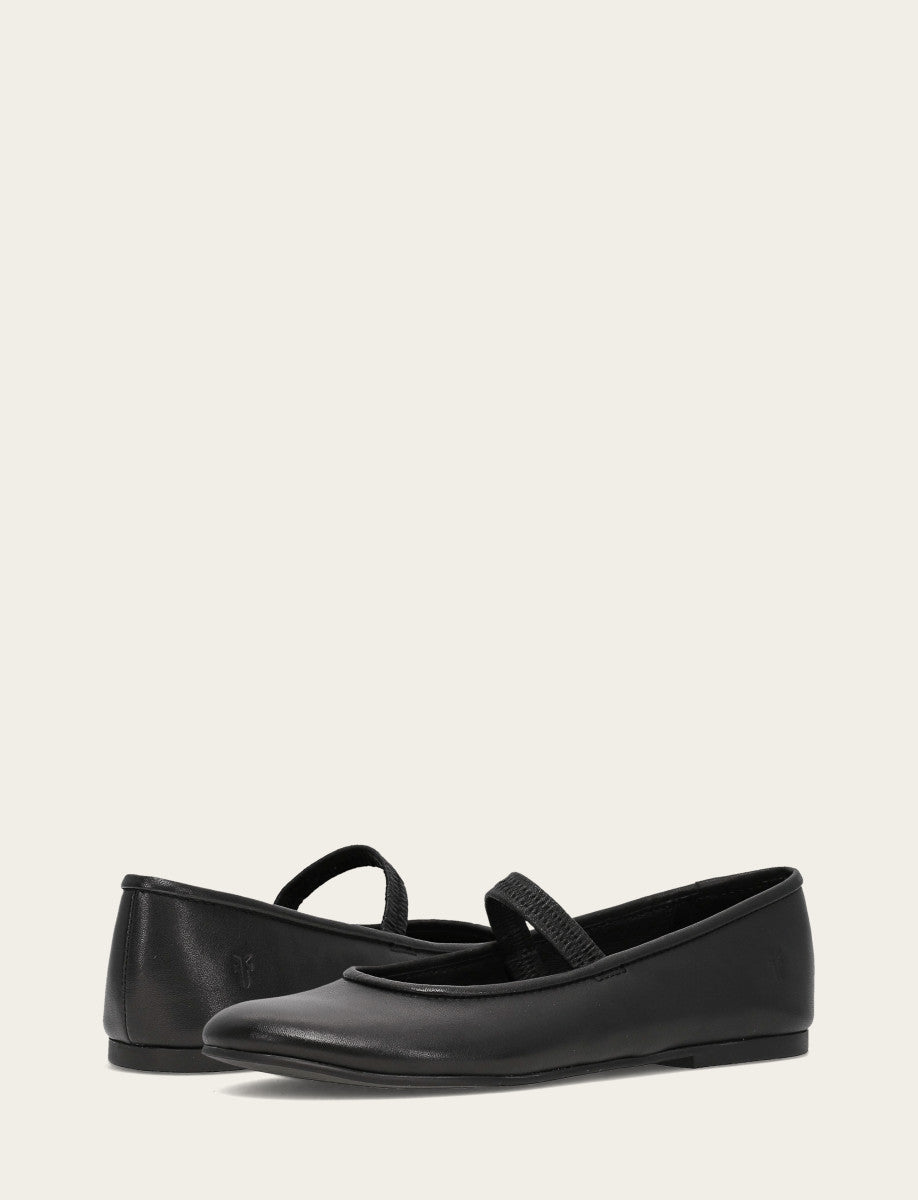 Black Flats & Mules Frye Women's Black Emma Elastic Mary Jane Shoe