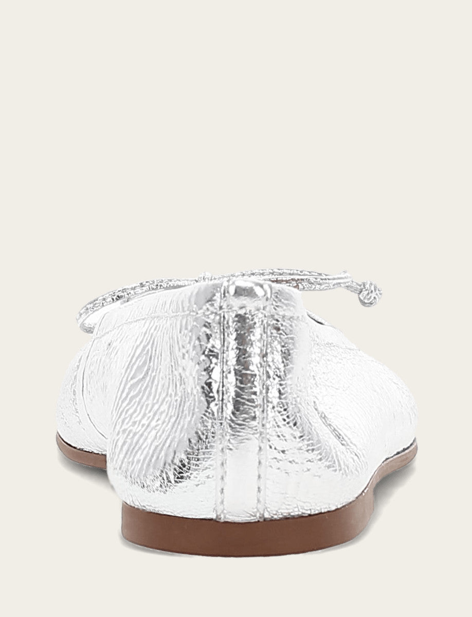 Silver Flats & Mules Frye Women's Silver Emma Ballet Shoe