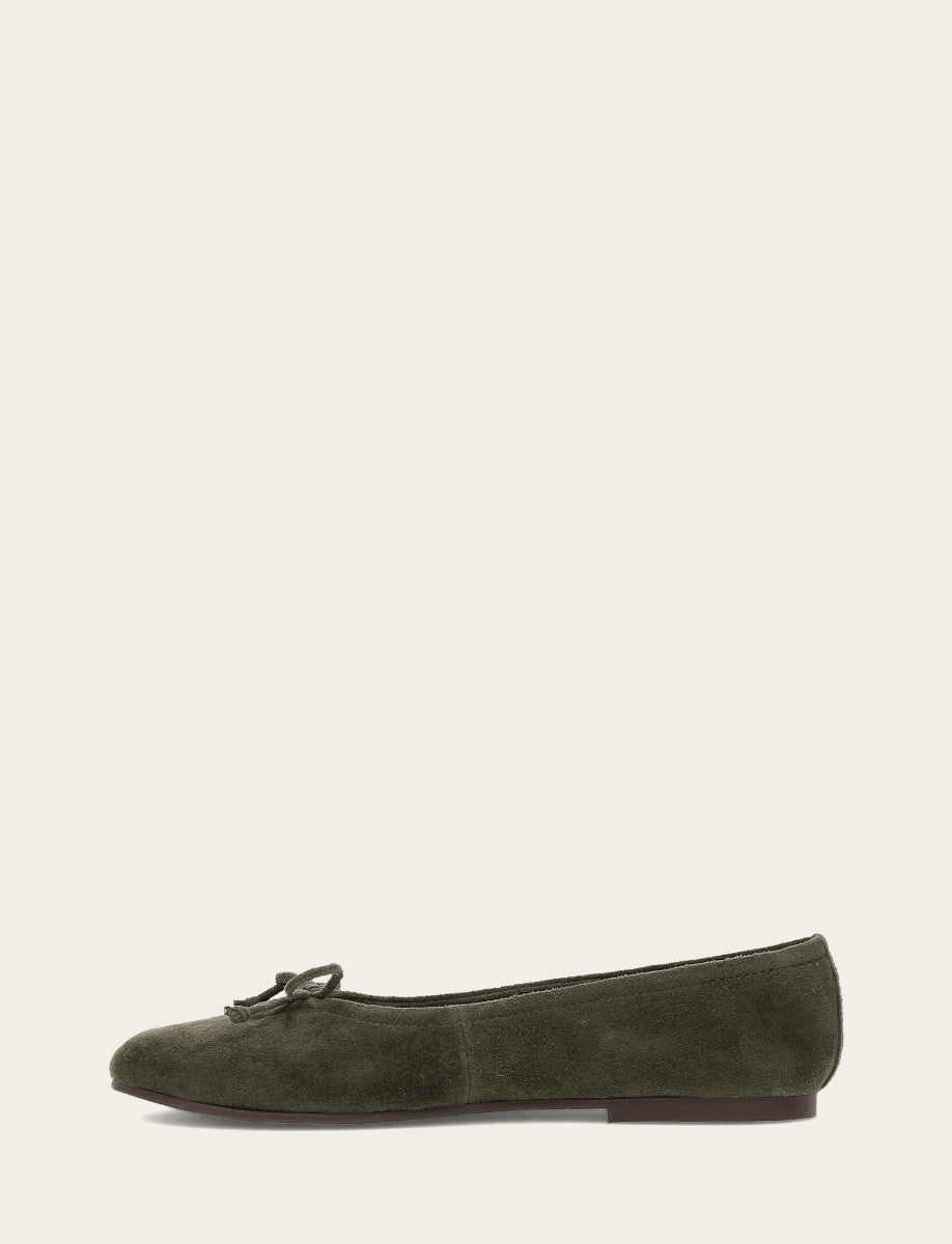 Dark Olive Flats & Mules Frye Women's Dark Olive Emma Ballet Shoe