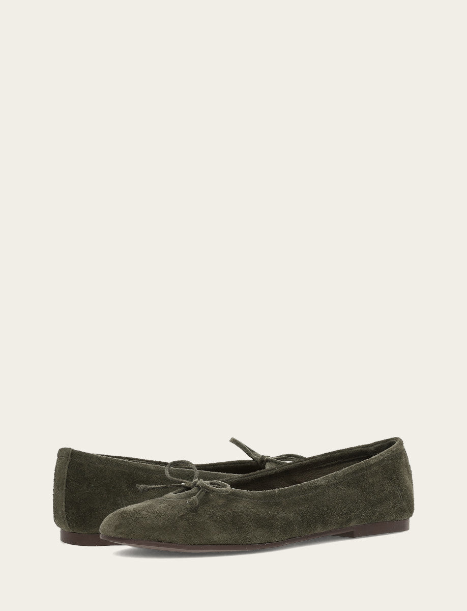 Dark Olive Flats & Mules Frye Women's Dark Olive Emma Ballet Shoe