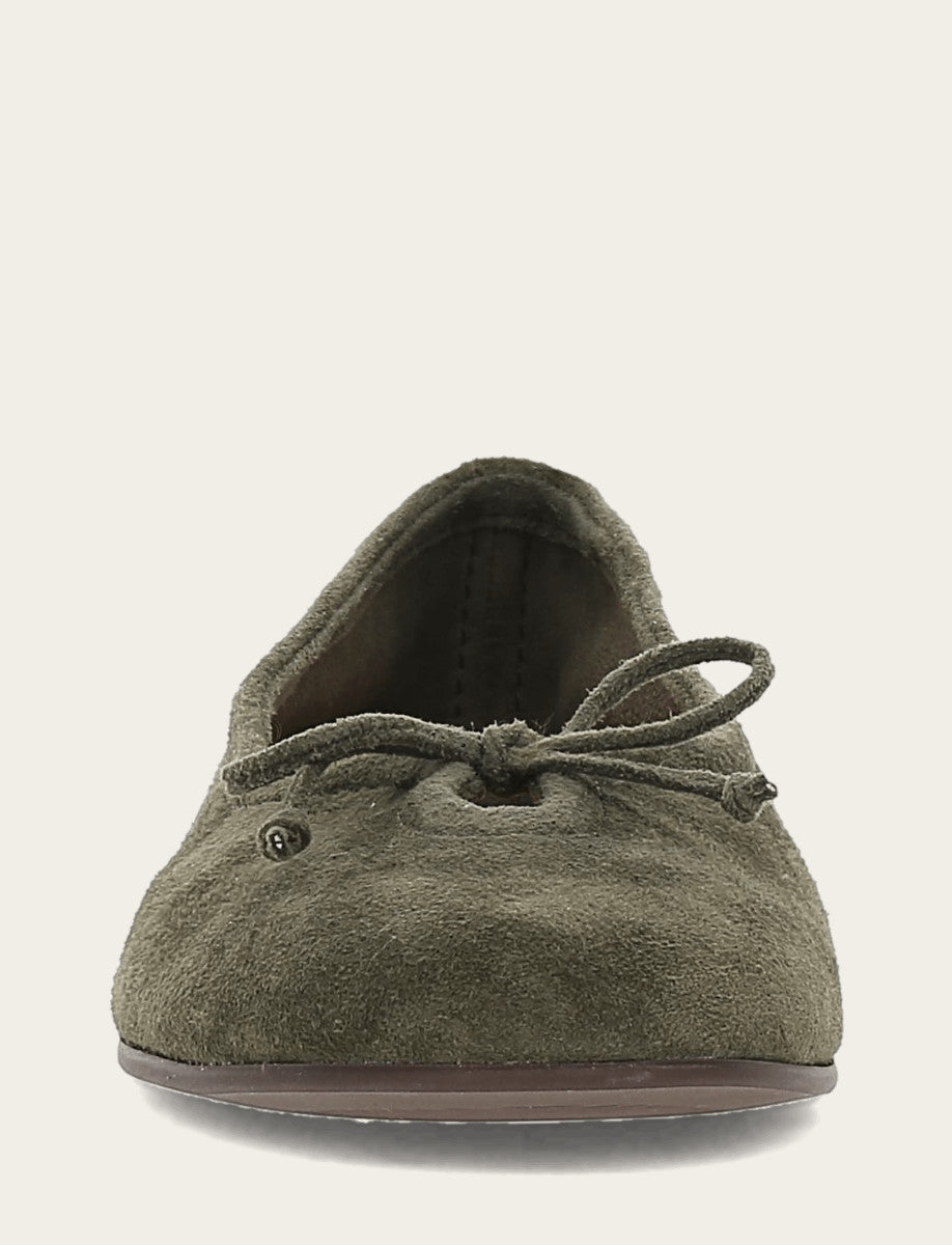 Dark Olive Flats & Mules Frye Women's Dark Olive Emma Ballet Shoe