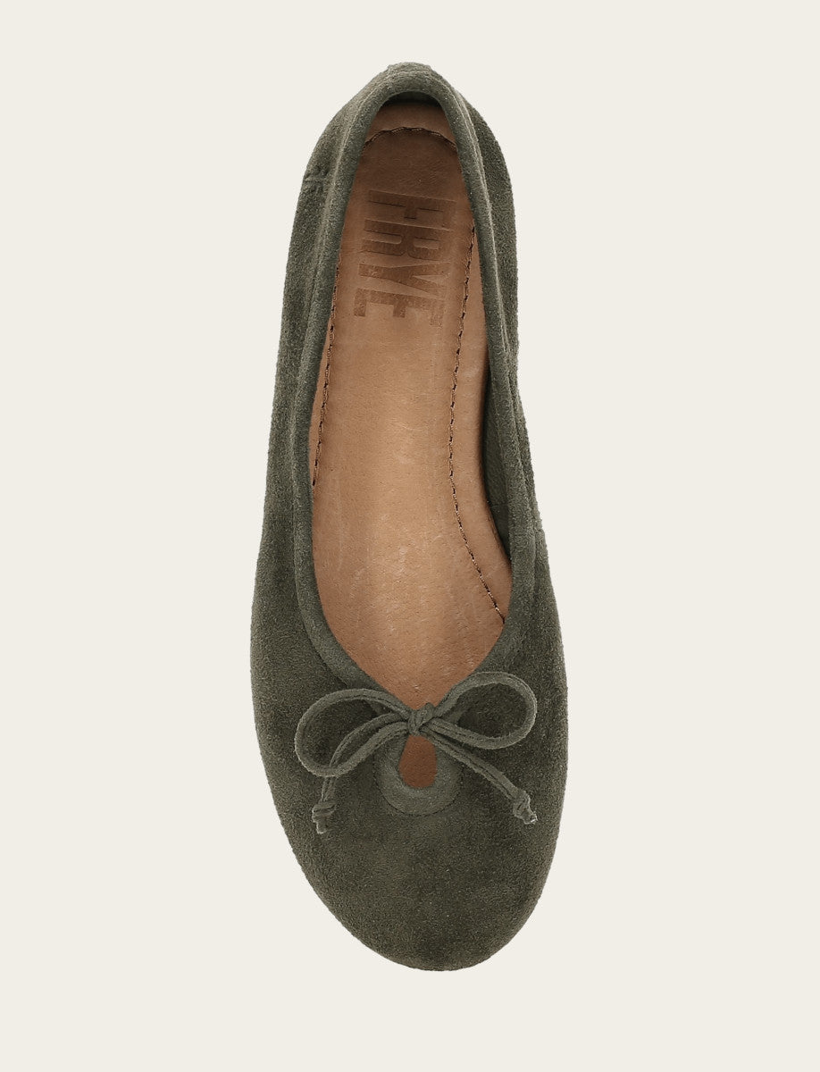 Dark Olive Flats & Mules Frye Women's Dark Olive Emma Ballet Shoe