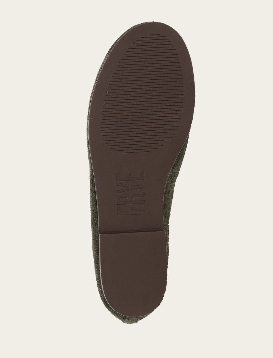 Dark Olive Flats & Mules Frye Women's Dark Olive Emma Ballet Shoe