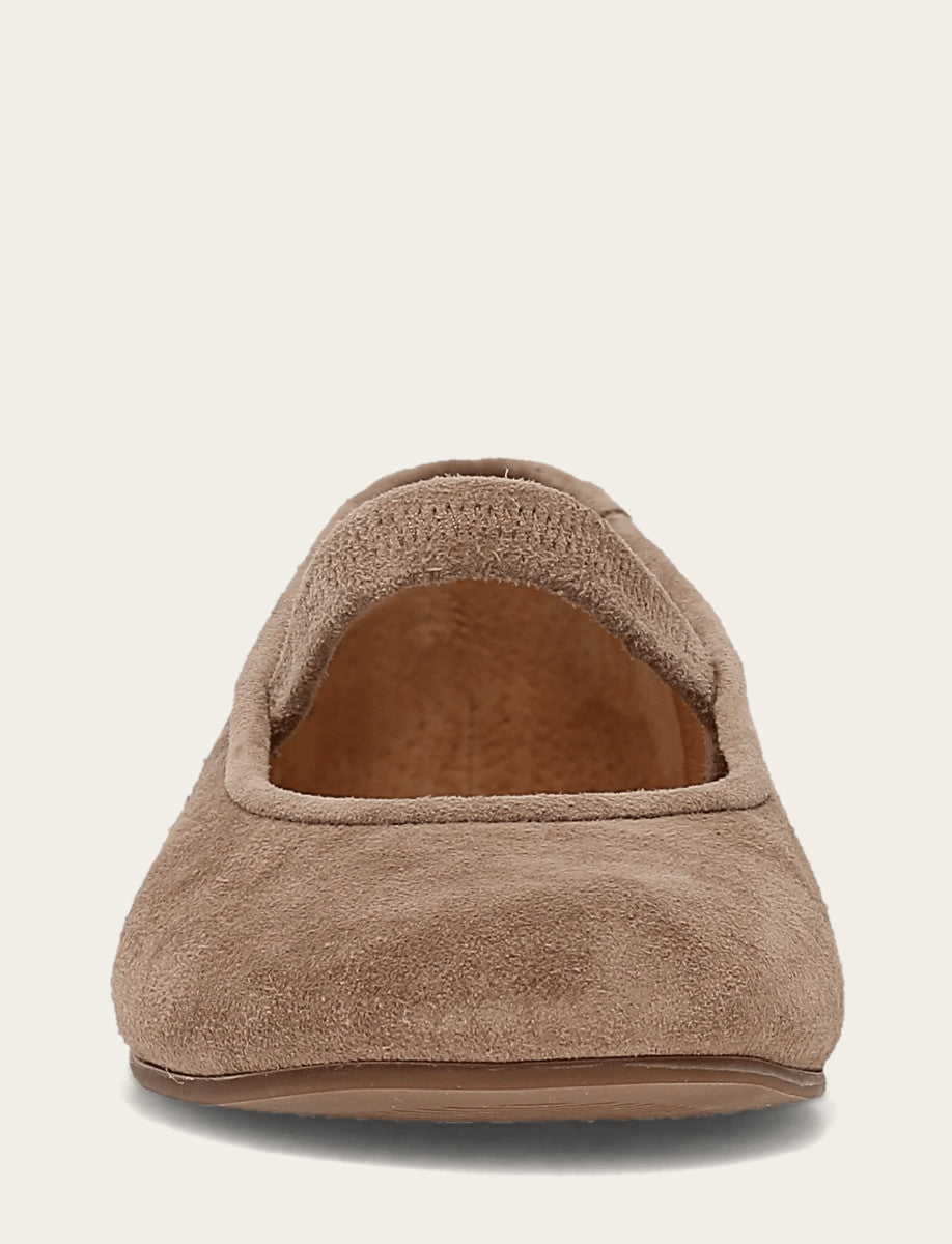 Dark Taupe Flats & Mules Frye Women's Dark Taupe Emma Elastic Mary Jane Shoe