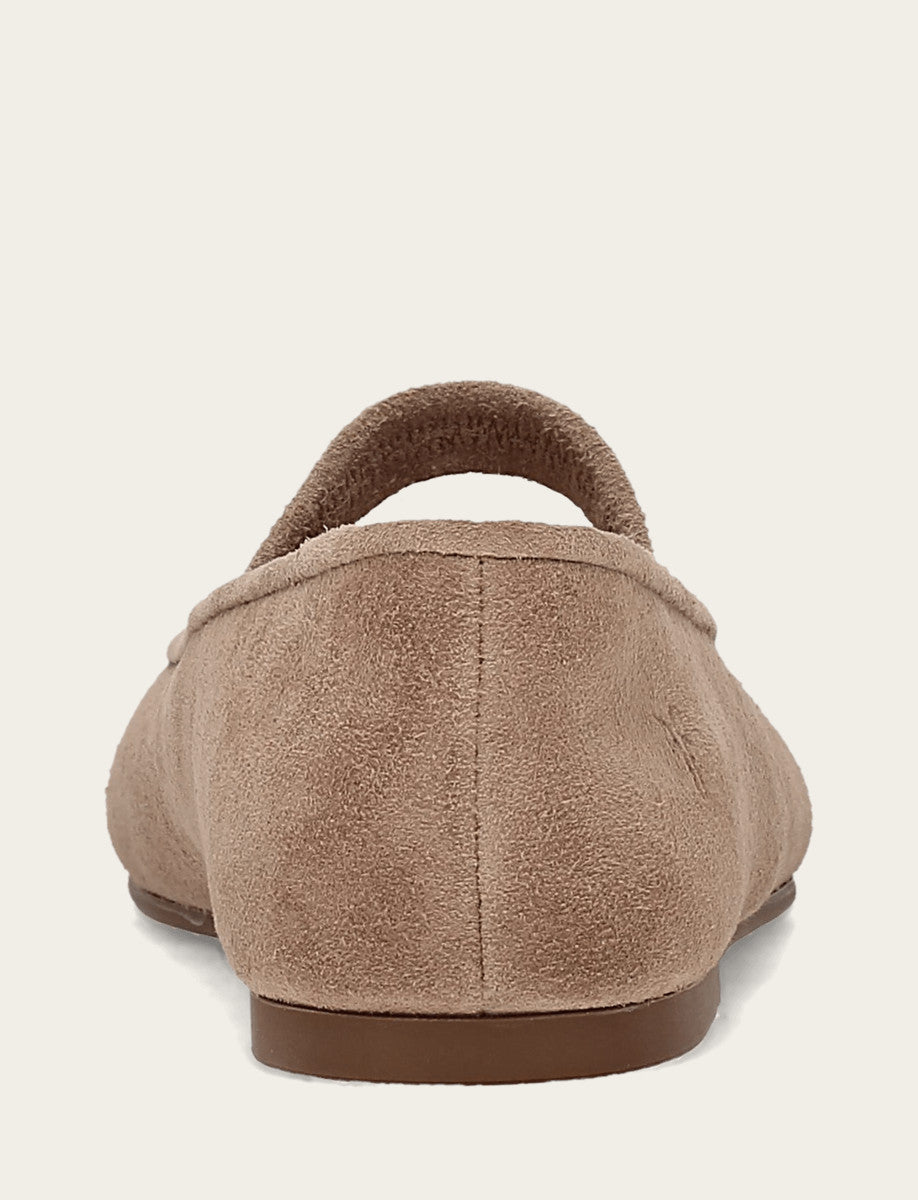Dark Taupe Flats & Mules Frye Women's Dark Taupe Emma Elastic Mary Jane Shoe