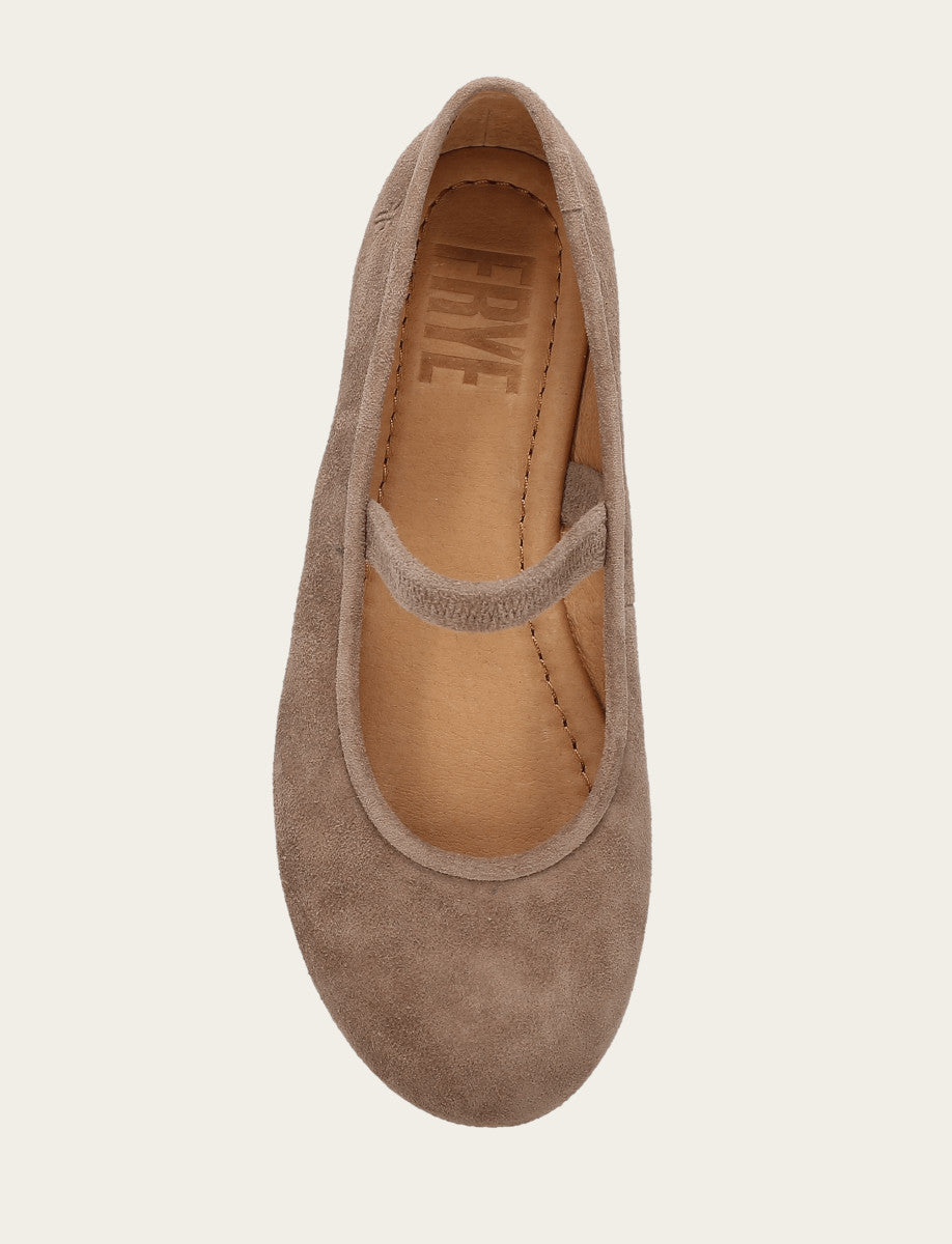 Dark Taupe Flats & Mules Frye Women's Dark Taupe Emma Elastic Mary Jane Shoe