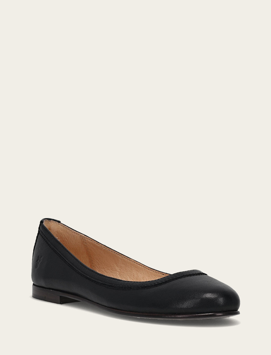 Black Flats & Mules Frye Women's Black Carson Ballet Flats