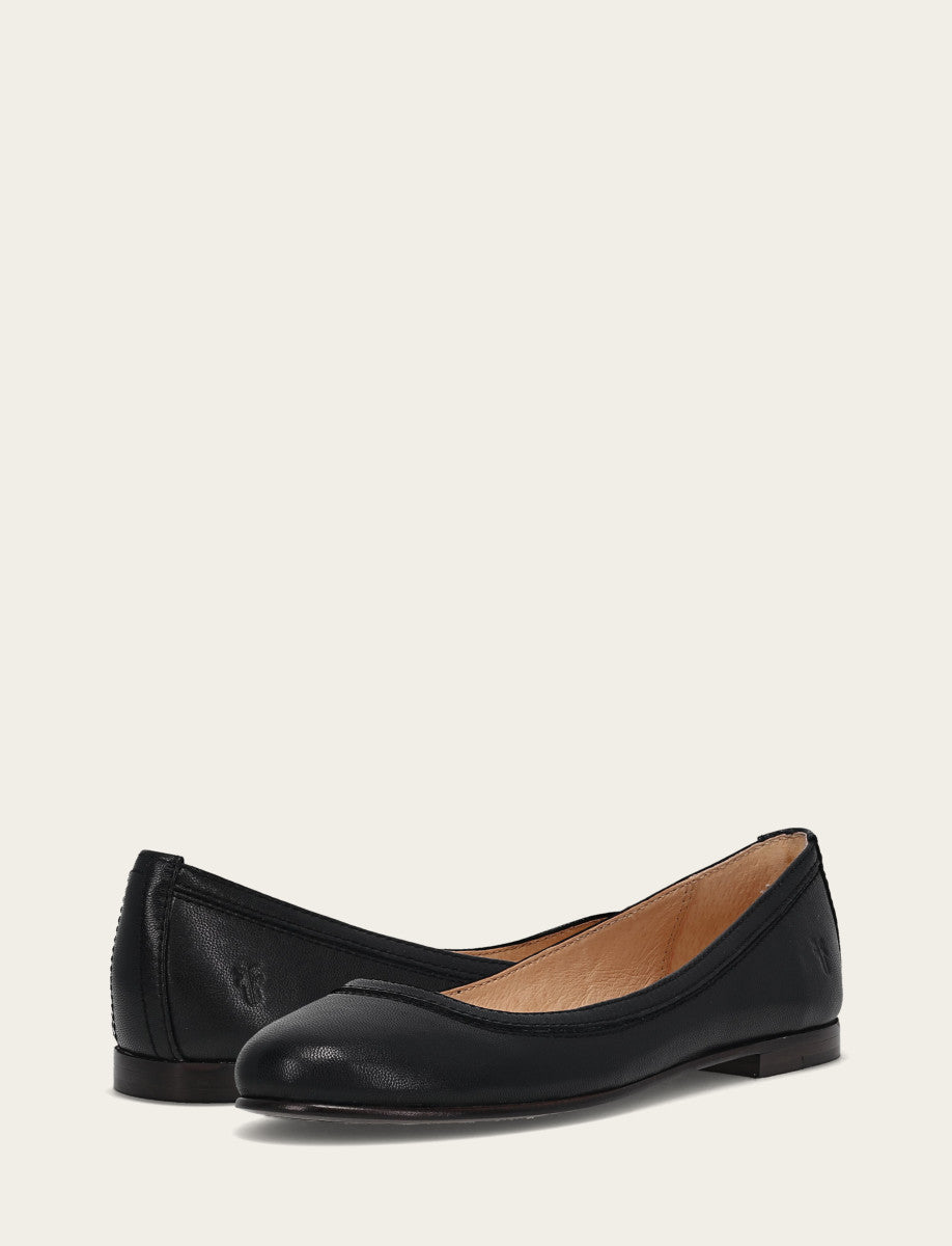 Black Flats & Mules Frye Women's Black Carson Ballet Flats