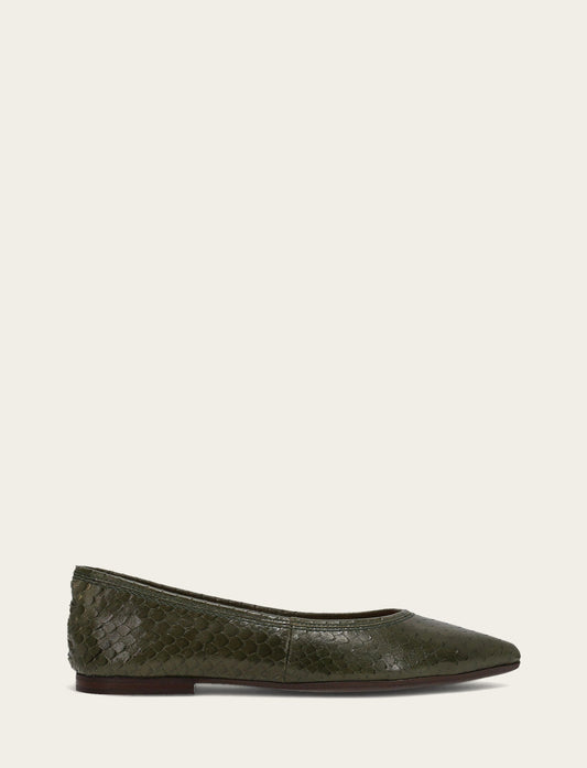 Dark Olive Flats & Mules Frye Women's Dark Olive Heather Ballet Shoe