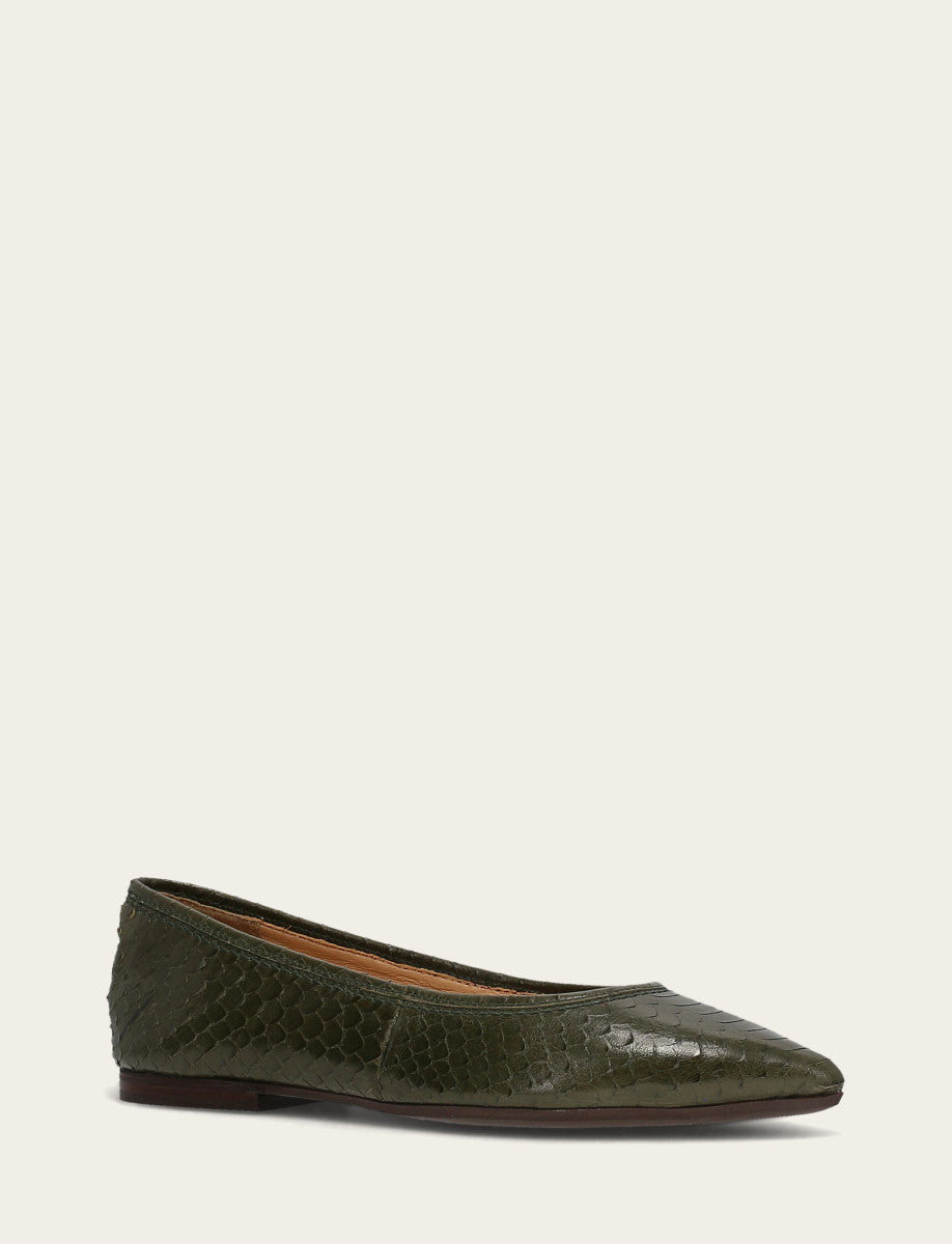 Dark Olive Flats & Mules Frye Women's Dark Olive Heather Ballet Shoe