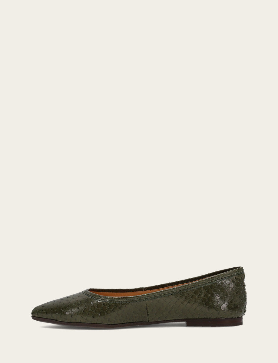 Dark Olive Flats & Mules Frye Women's Dark Olive Heather Ballet Shoe