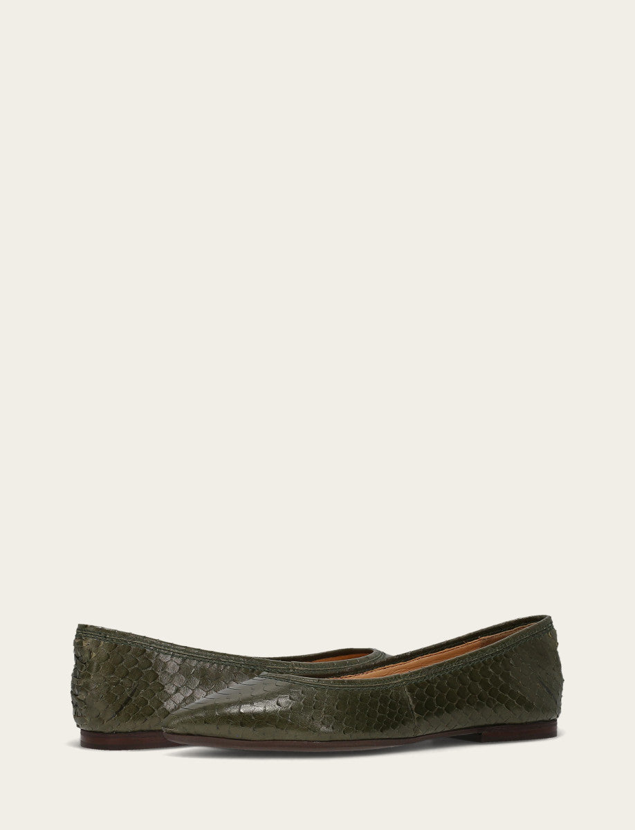 Dark Olive Flats & Mules Frye Women's Dark Olive Heather Ballet Shoe