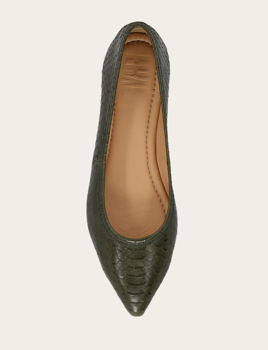 Dark Olive Flats & Mules Frye Women's Dark Olive Heather Ballet Shoe