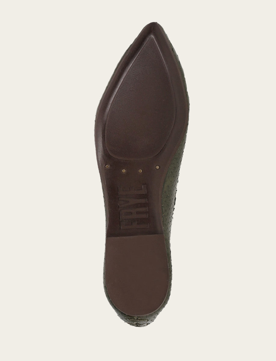 Dark Olive Flats & Mules Frye Women's Dark Olive Heather Ballet Shoe