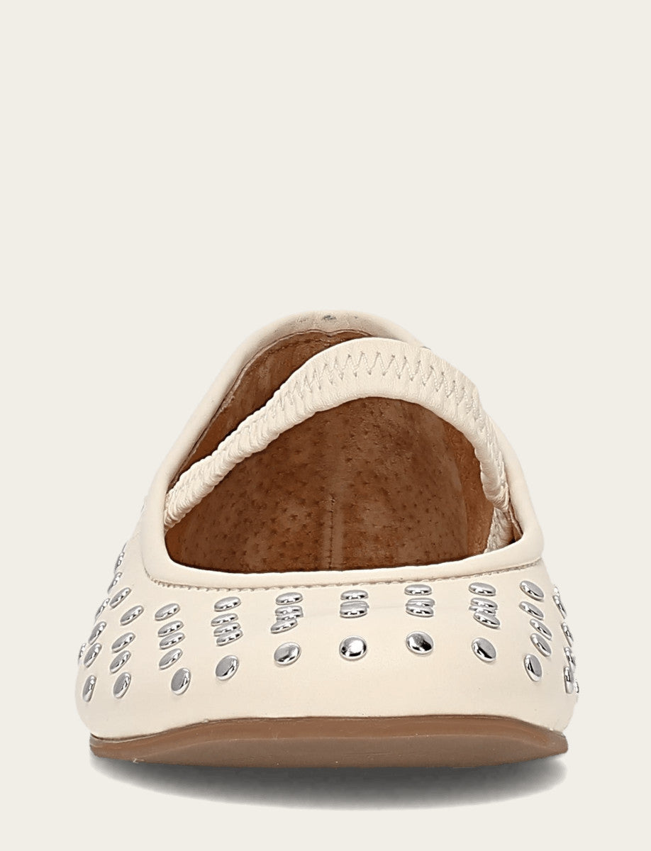 Ecru Flats & Mules Frye Women's Ecru Emma Studded Mary Jane Shoe
