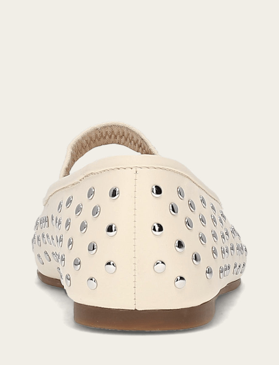 Ecru Flats & Mules Frye Women's Ecru Emma Studded Mary Jane Shoe