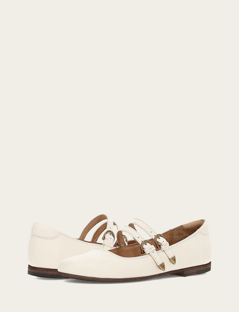 Ecru Flats & Mules Frye Women's Ecru Carson Multi Mary Jane Shoe