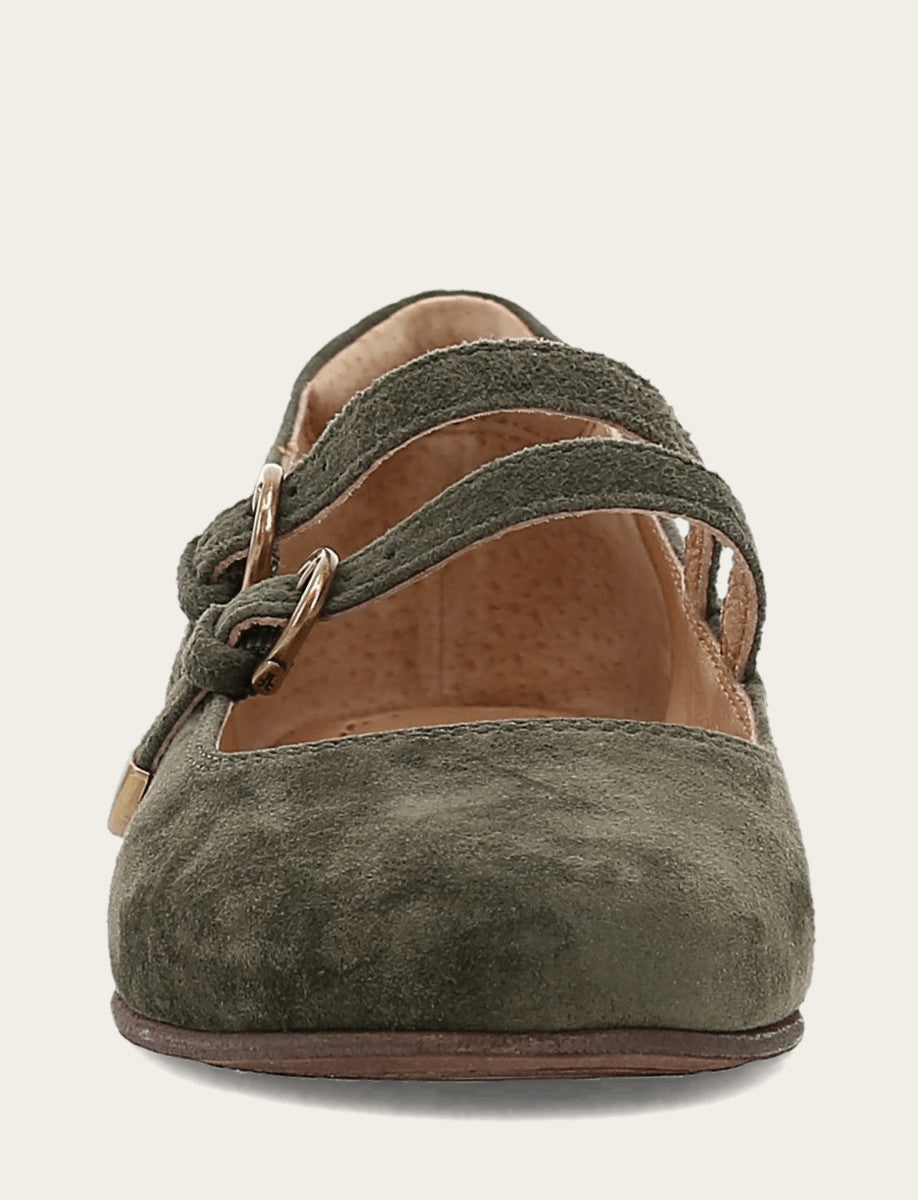 Dark Olive Flats & Mules Frye Women's Dark Olive Carson Multi Mary Jane Shoe
