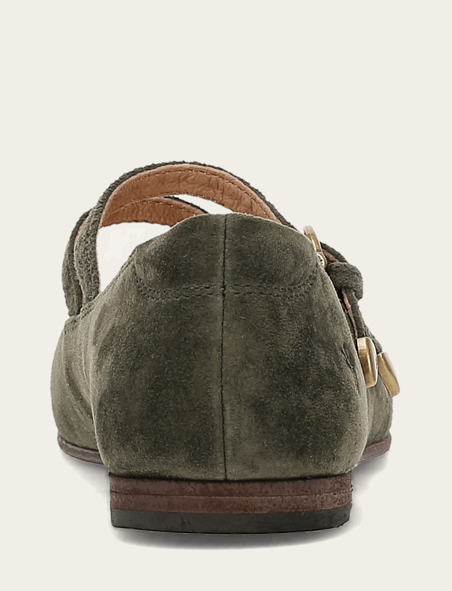 Dark Olive Flats & Mules Frye Women's Dark Olive Carson Multi Mary Jane Shoe