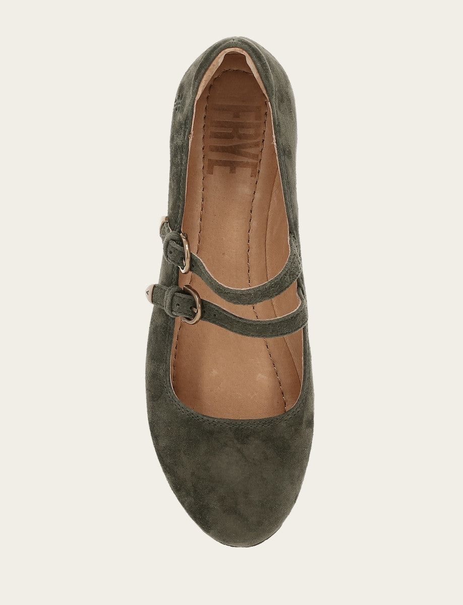 Dark Olive Flats & Mules Frye Women's Dark Olive Carson Multi Mary Jane Shoe