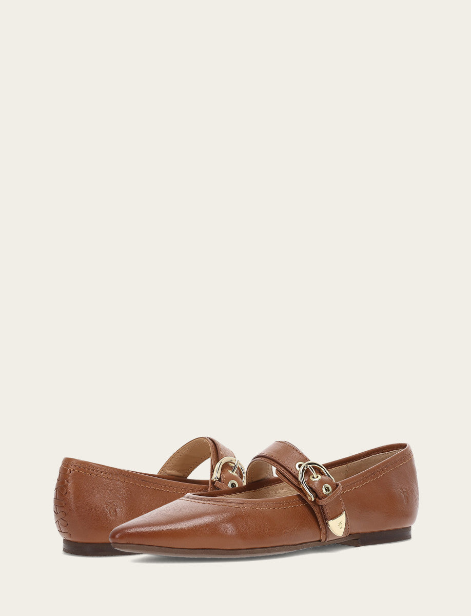 Dark Latte Flats & Mules Frye Women's Dark Latte Heather Buckle Mary Jane Flats