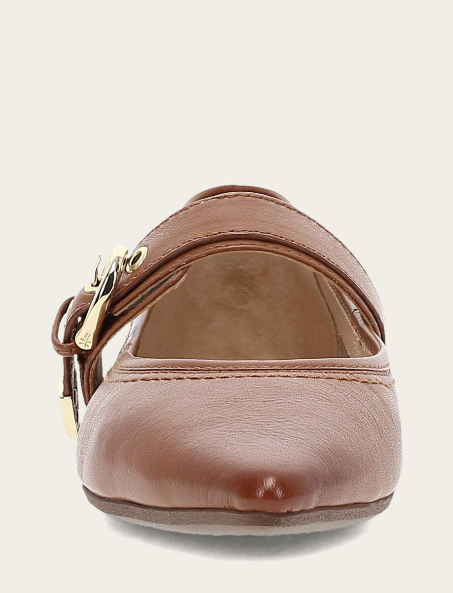 Dark Latte Flats & Mules Frye Women's Dark Latte Heather Buckle Mary Jane Flats
