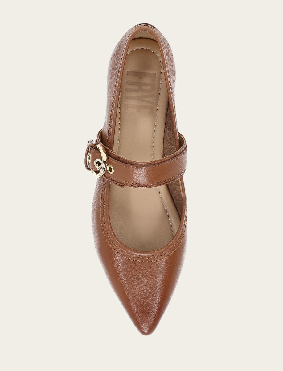Dark Latte Flats & Mules Frye Women's Dark Latte Heather Buckle Mary Jane Flats