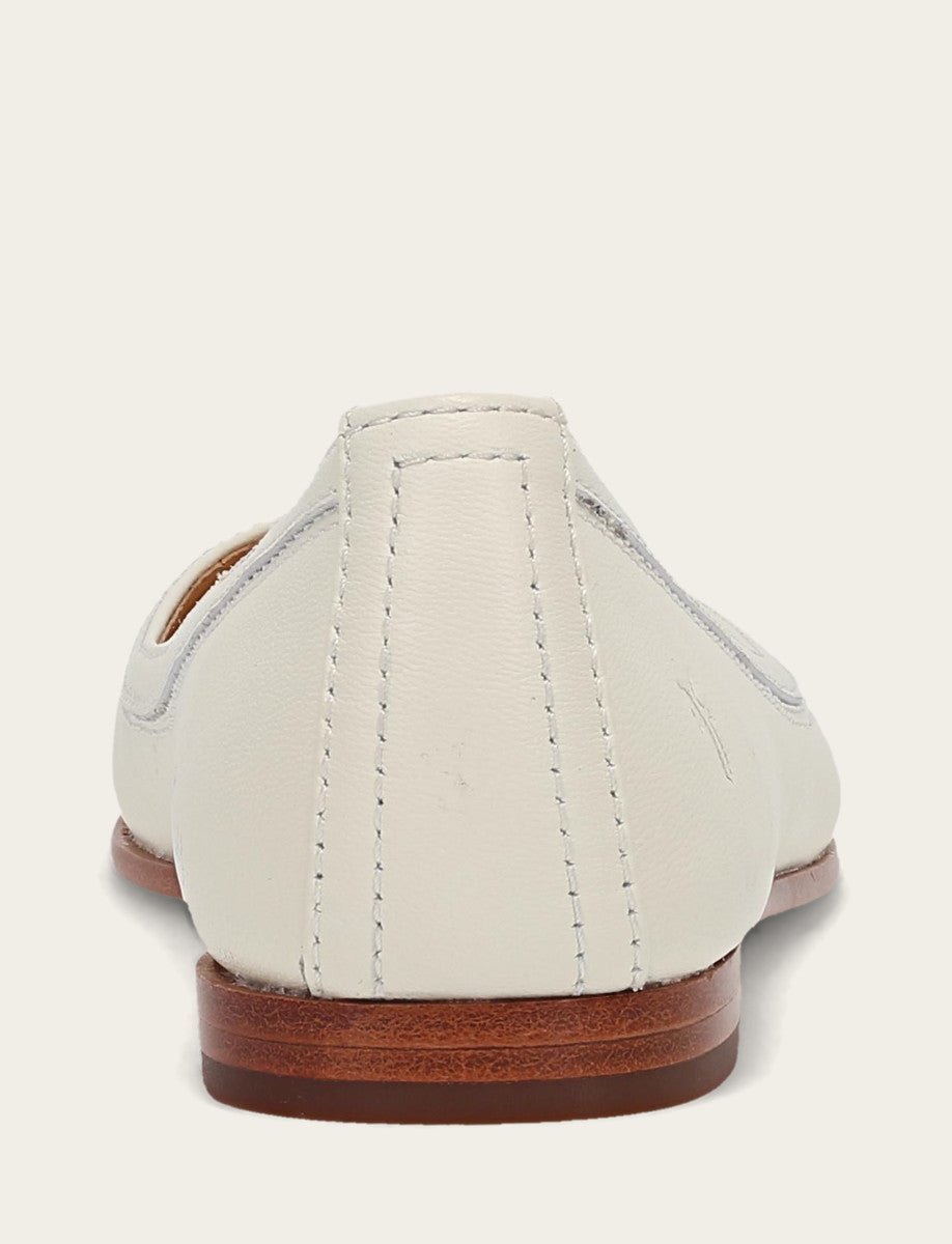 White Flats & Mules Frye Women's White Carson Ballet Flats