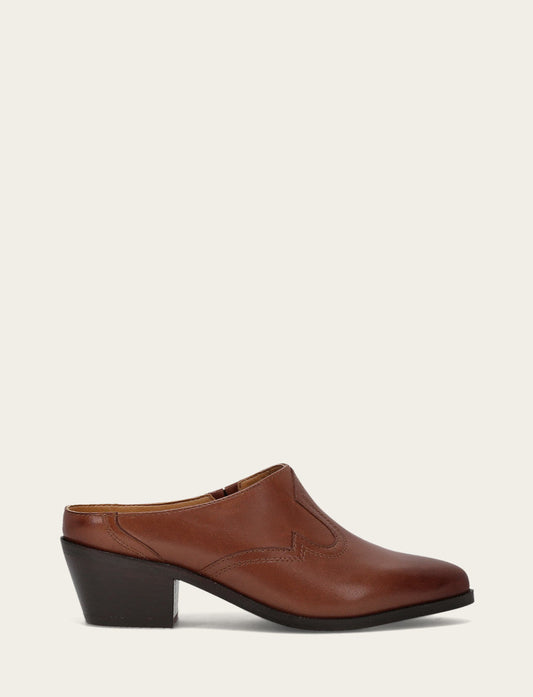 Brown Flats & Mules Frye Women's Brown Luna Mule