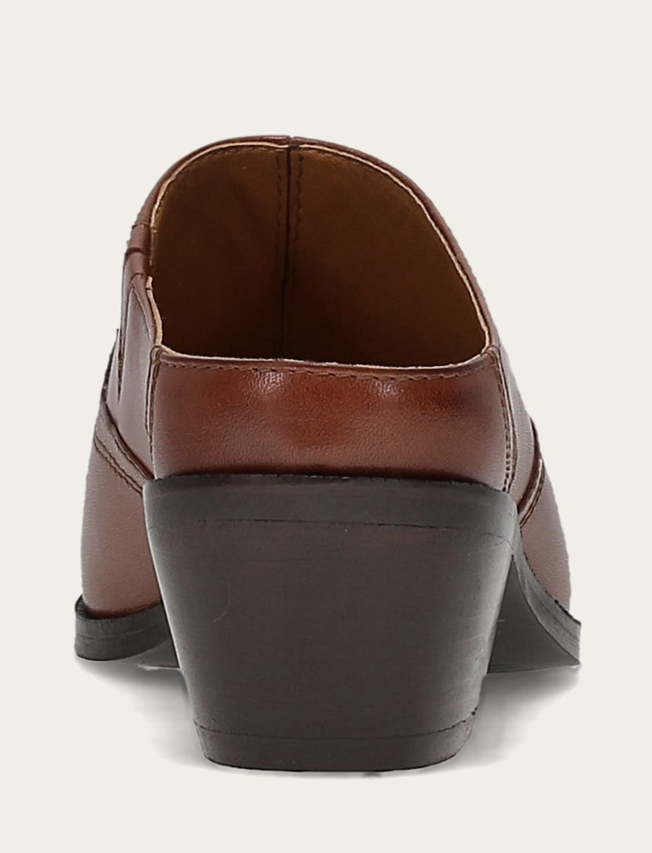 Brown Flats & Mules Frye Women's Brown Luna Mule