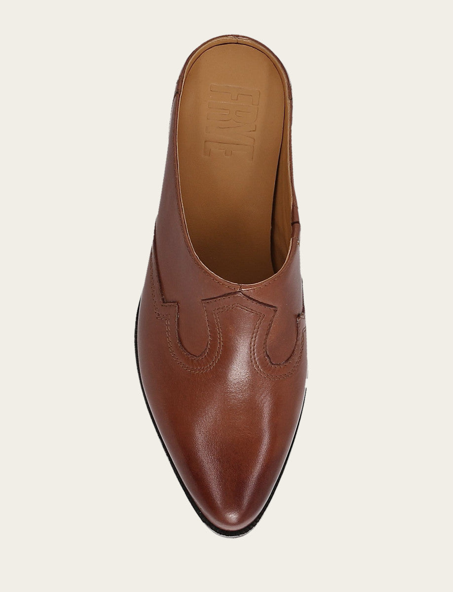 Brown Flats & Mules Frye Women's Brown Luna Mule