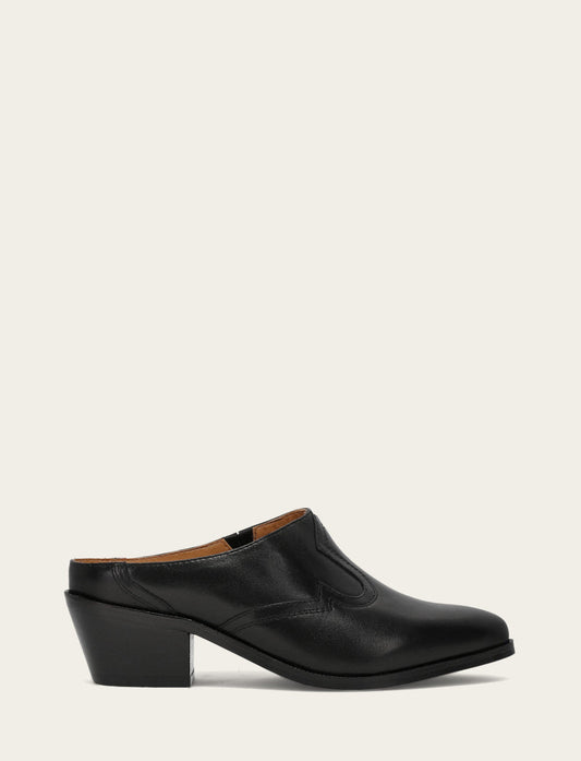 Black Flats & Mules Frye Women's Black Luna Mule