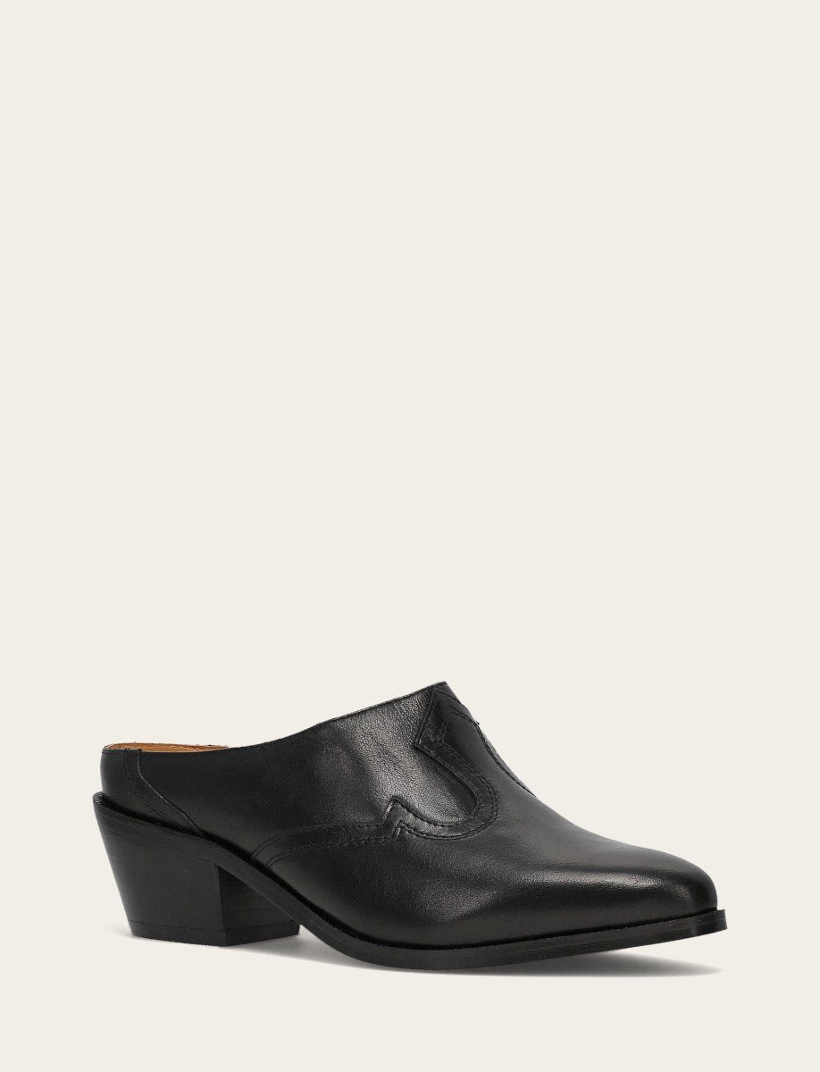 Black Flats & Mules Frye Women's Black Luna Mule