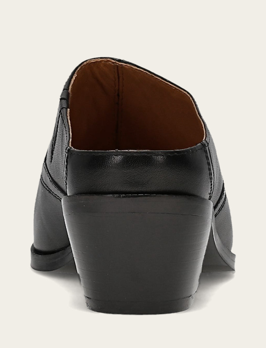 Black Flats & Mules Frye Women's Black Luna Mule