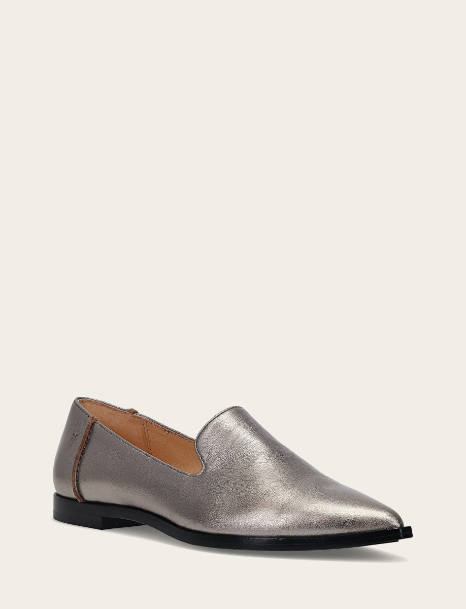 Dark Pewter Flats & Mules Frye Women's Dark Pewter Kenzie Venetian Loafers