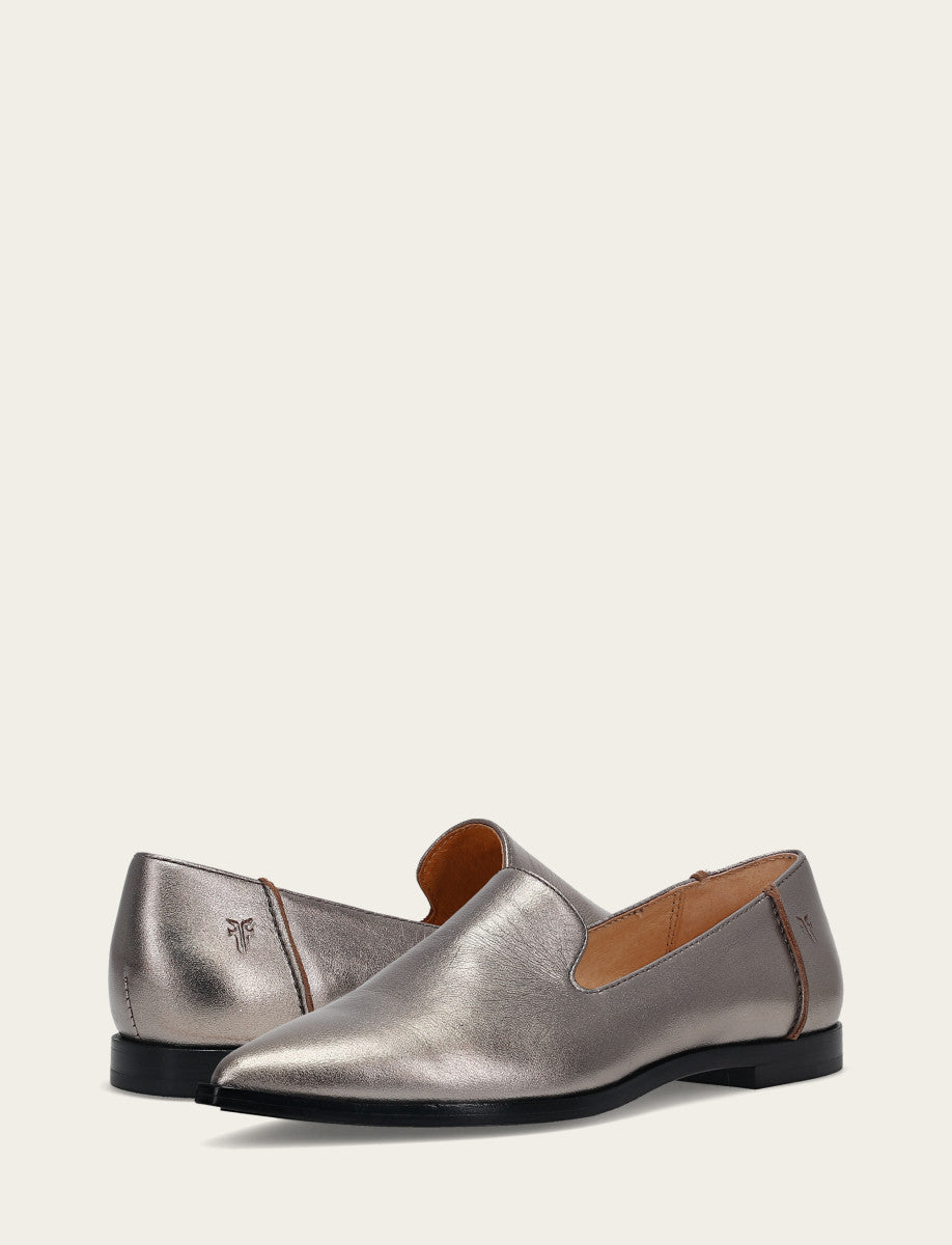 Dark Pewter Flats & Mules Frye Women's Dark Pewter Kenzie Venetian Loafers