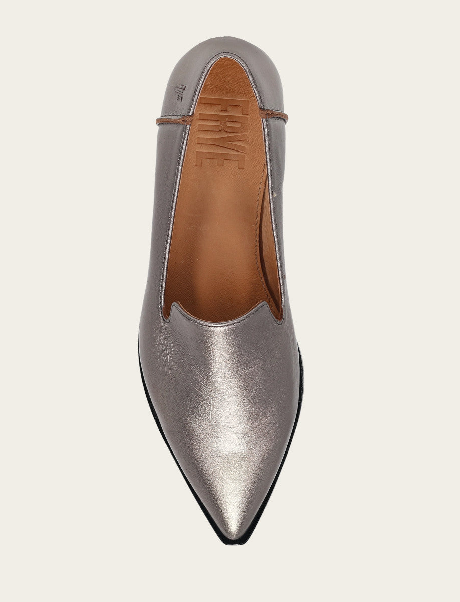 Dark Pewter Flats & Mules Frye Women's Dark Pewter Kenzie Venetian Loafers