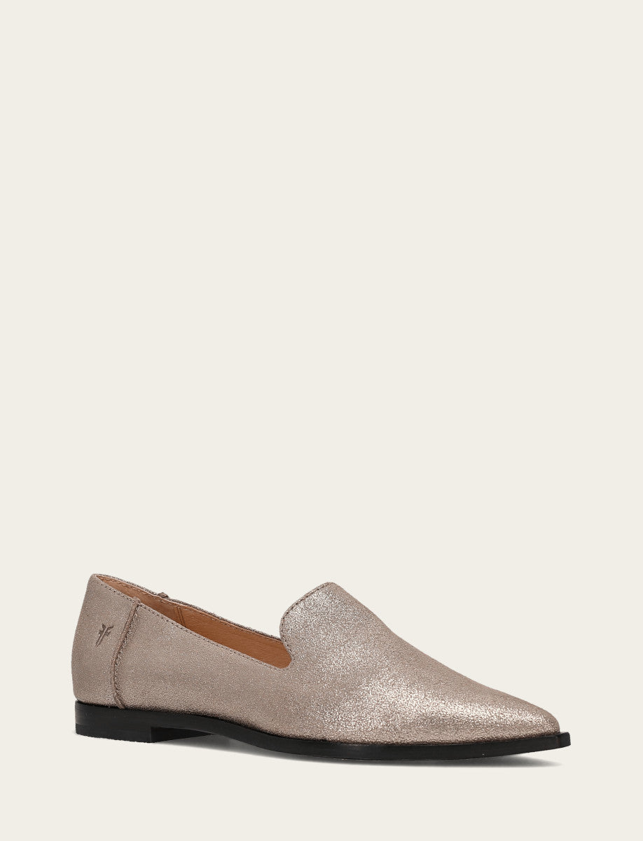 Pewter Flats & Mules Frye Women's Pewter Kenzie Venetian Loafers
