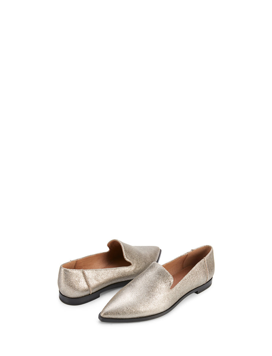 Pewter Flats & Mules Frye Women's Pewter Kenzie Venetian Loafers