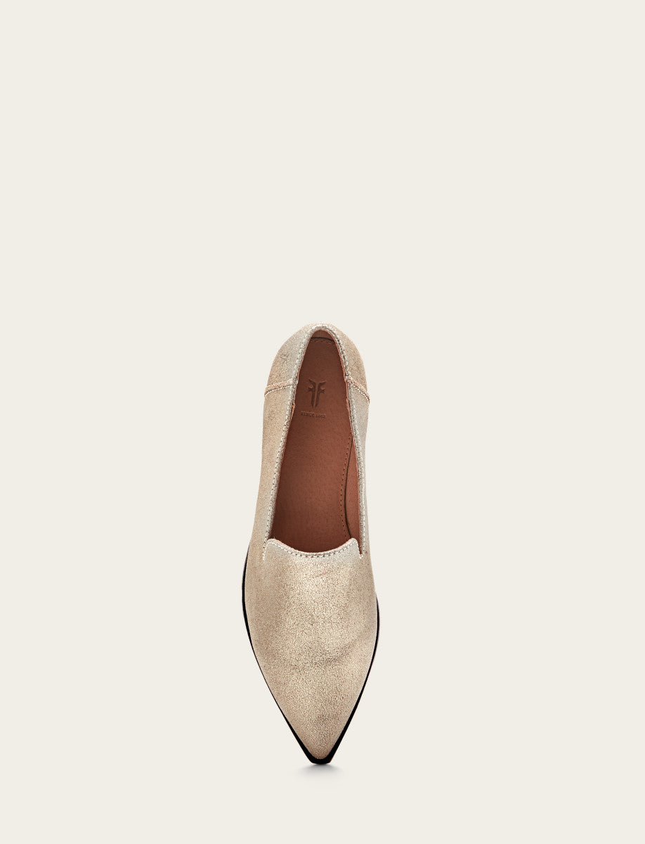 Pewter Flats & Mules Frye Women's Pewter Kenzie Venetian Loafers