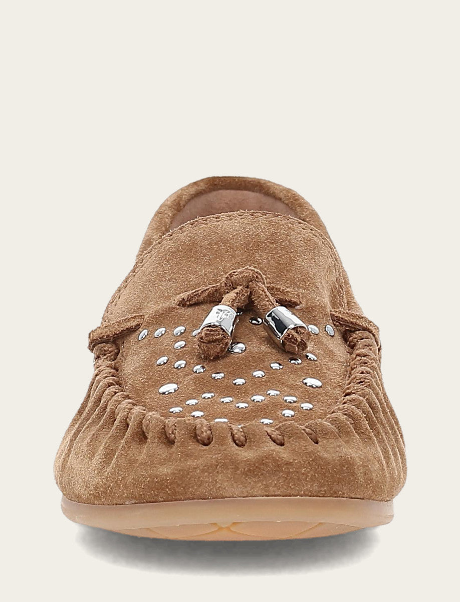 Almond Flats & Mules Frye Women's Almond Naya Stud Moc Loafers