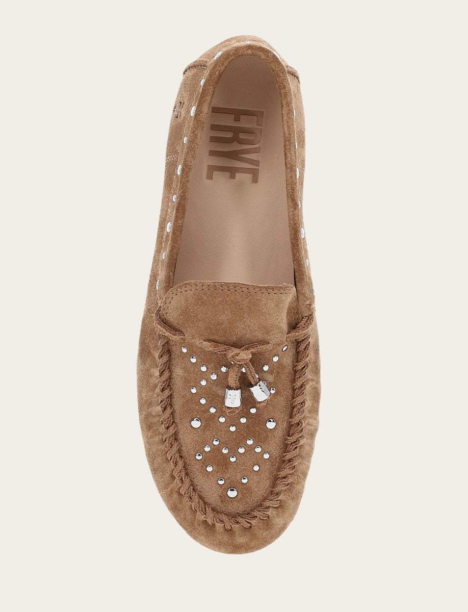 Almond Flats & Mules Frye Women's Almond Naya Stud Moc Loafers
