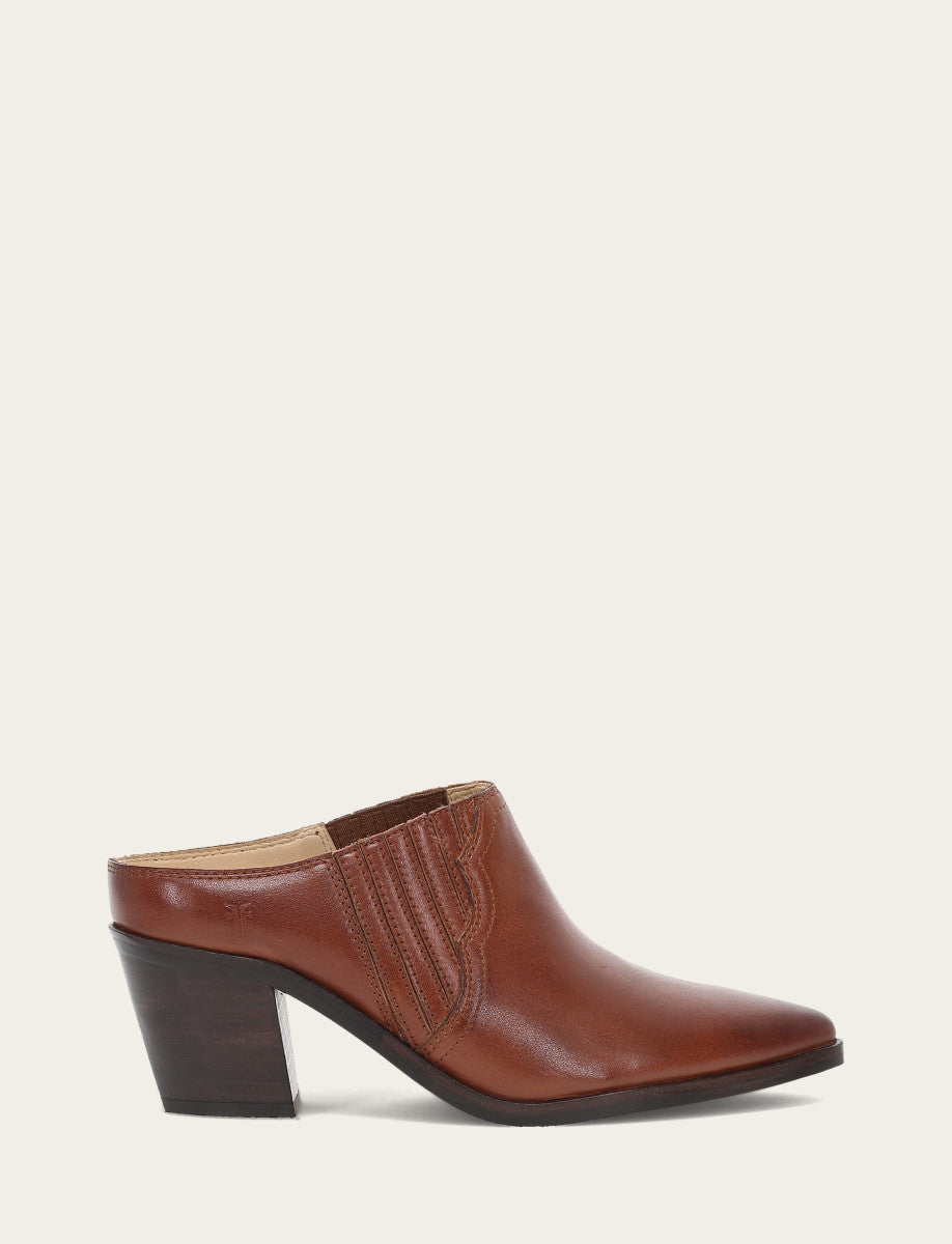 Cinnamon Flats & Mules Frye Women's Cinnamon Sara Western Mules