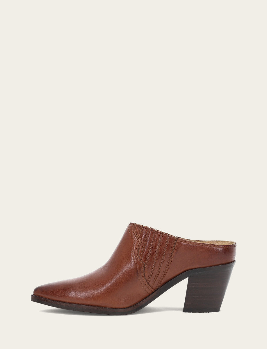 Cinnamon Flats & Mules Frye Women's Cinnamon Sara Western Mules