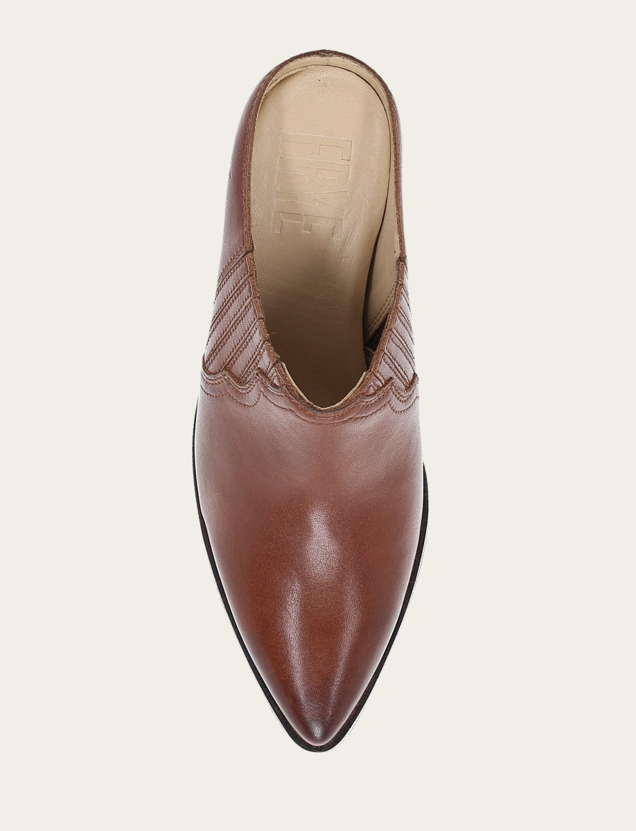 Cinnamon Flats & Mules Frye Women's Cinnamon Sara Western Mules