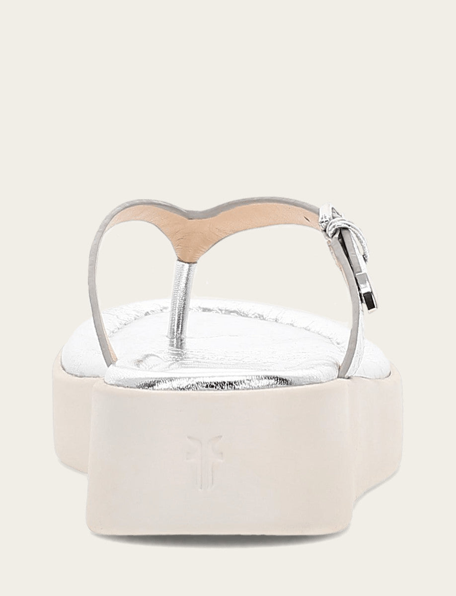Silver Sandals Frye Women's Silver Maya Buckle Thong Sandals